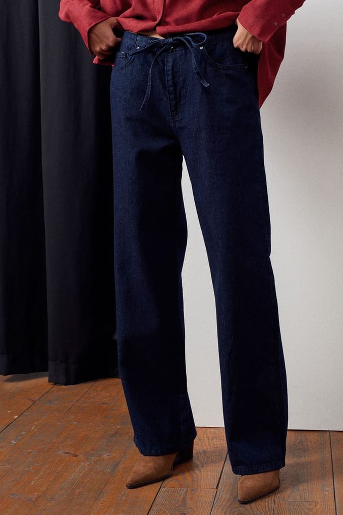 Dames Middelhoge Rechte Jeans