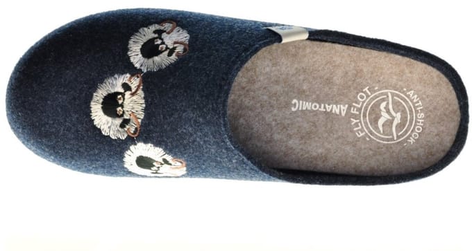 Fly Flot Blauw Schaap Vilt maat 36