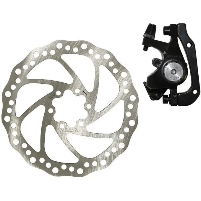 Mechanische schijfrem achteraan + remklauw + adapter compatible P2R Post Mount