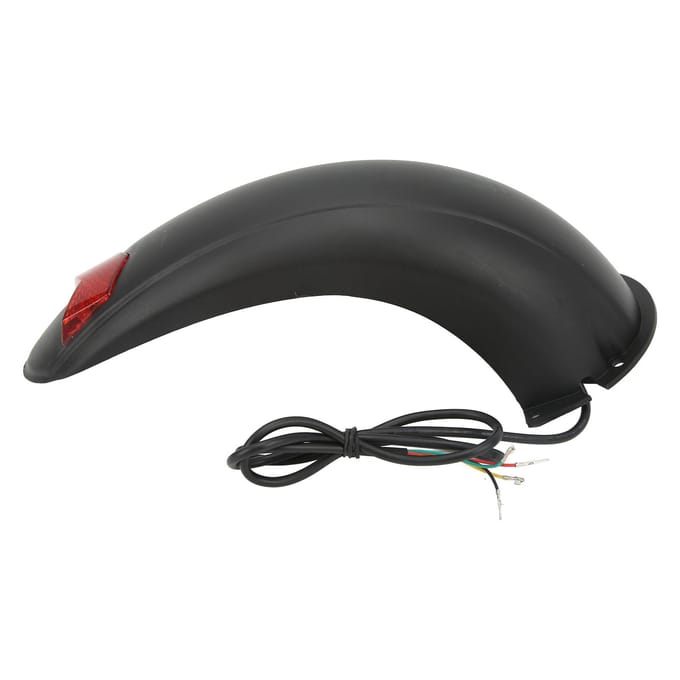 10 Inch Elektrische Scooter Achterspatbord met Lamp Rood Licht Scooter Spatbord Vervangend Accessoire gray
