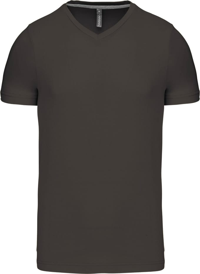 Kariban T-shirt V-hals korte mouwen K357 - Dark Grey - XL