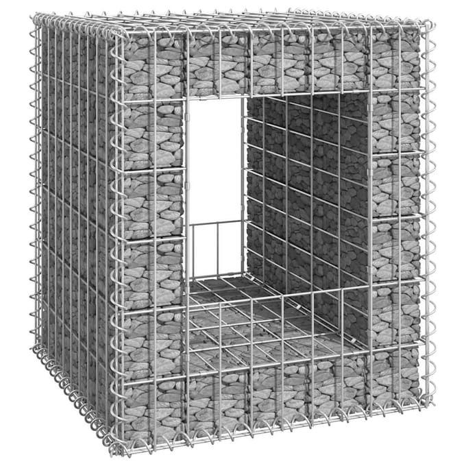 vidaXL Schanskorf paal 50x50x60 cm ijzer