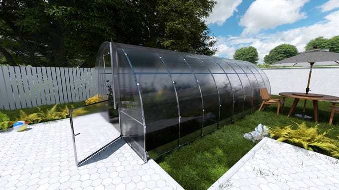 KLASIKA EASY Tuinkas - 3 x 6 m (18 m²) - 4 mm Dikte - Kweekkas - Polycarbonaat afdekking