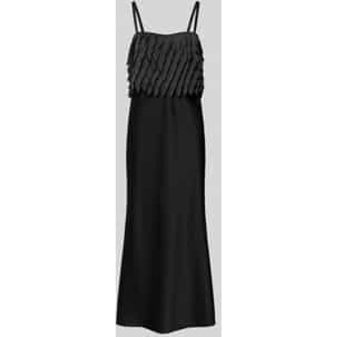 Midi-jurk met bandjes met lasercut-vormen Model 'DALASER'