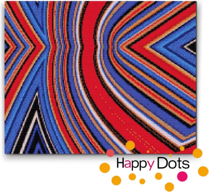 Diamond Painting Abstract 01 - 30x40cm - Vierkante steentjes (HappyDots)
