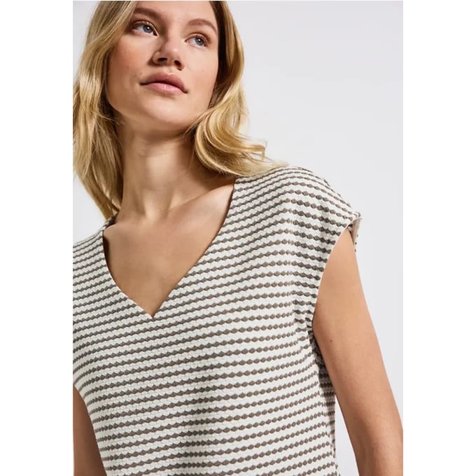 Shirt met hartvormige halslijn
