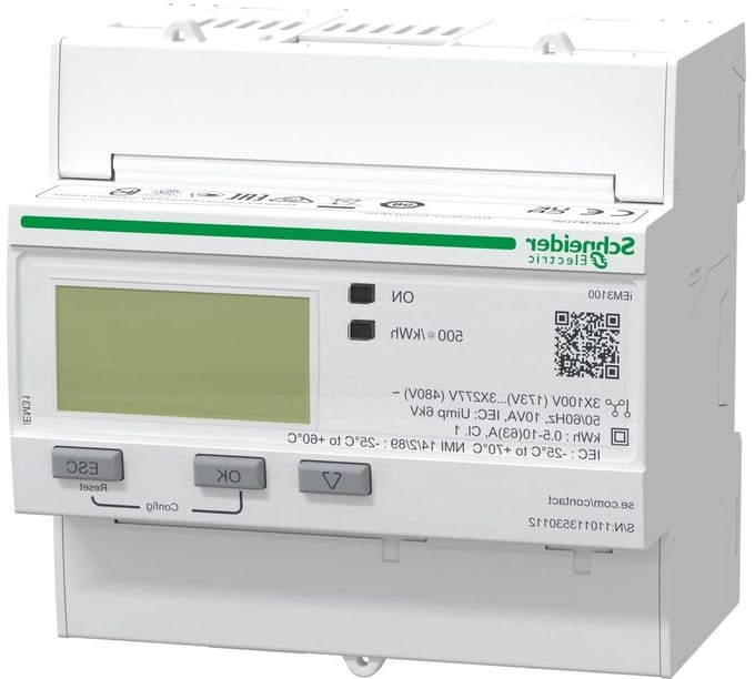 Energiemeter - Stroommeter kWh - Energieverbruik Meten - Directe Meting - 95 mm hoogte - Wit