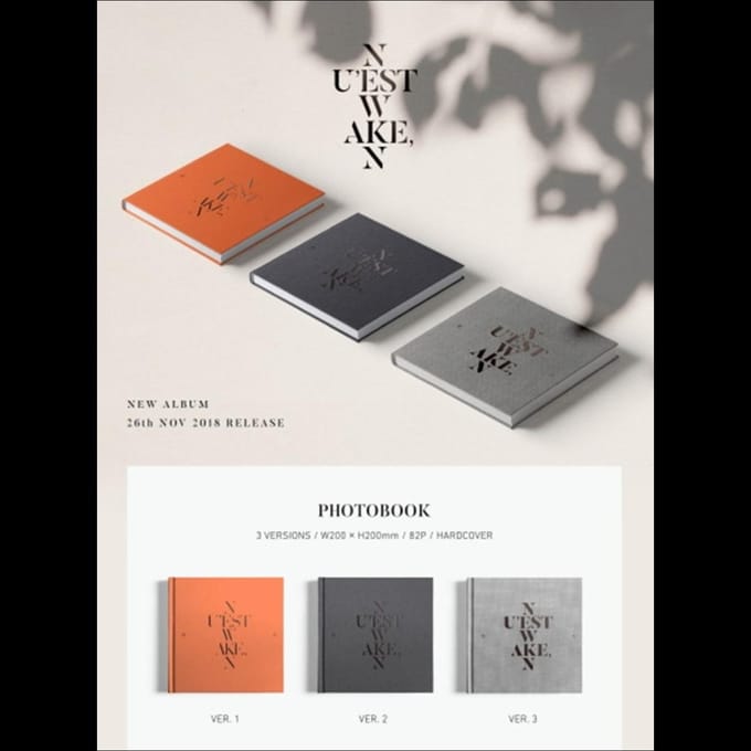 NU'EST [WAKE N] 3e Mini-album Random ver, No poster gray