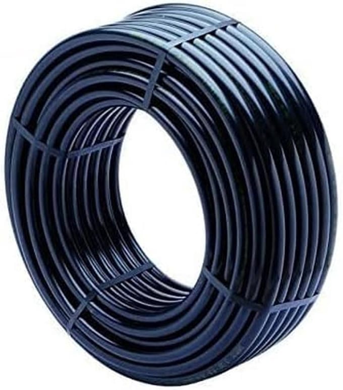 Zwarte Polyethyleen Slang 32mm x 50m voor Agrarische Irrigatie - Max 6 Bar Drukbestendig