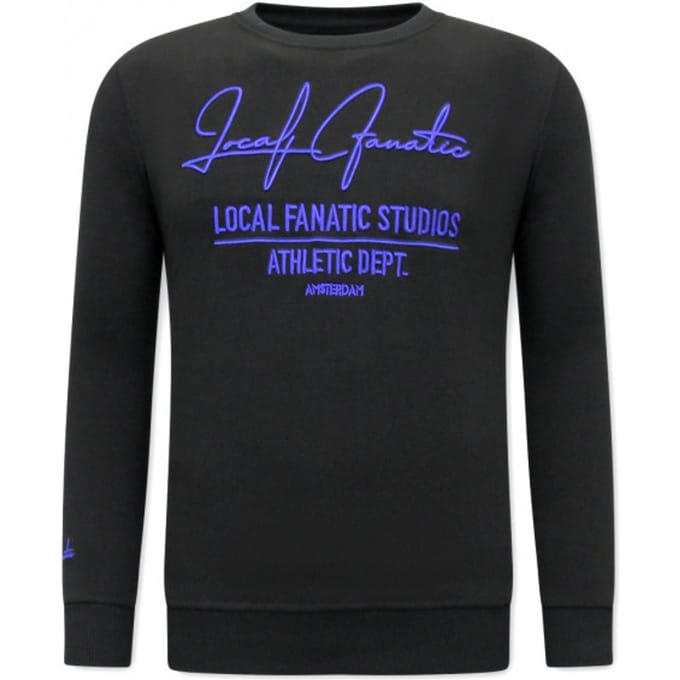 Heren Sweater - Athletic Dept. - Zwart / Blauw