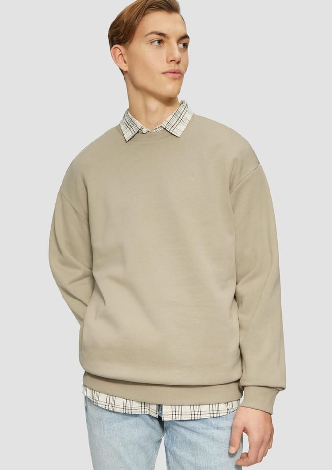 Q/S designed by - Heren sweater - Maat S - Mannen - Bruin - katoen