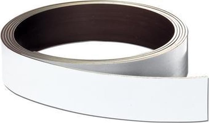 FRANKEN Magneetband, (L)10,000 x (D)0.8 x (H)15 mm, wit