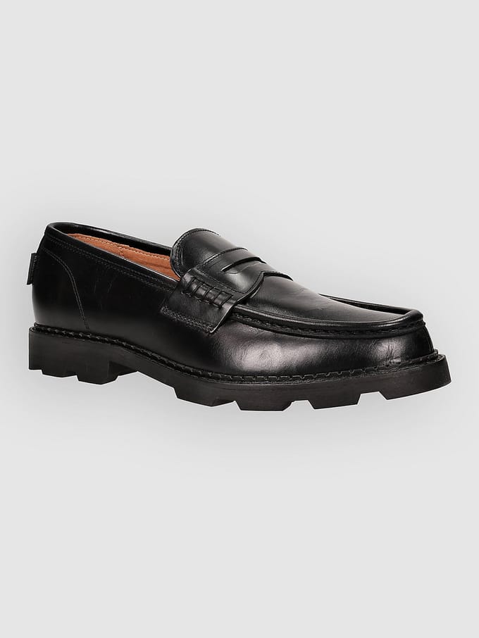 Pompeii Modena Leather Slip Ons zwart