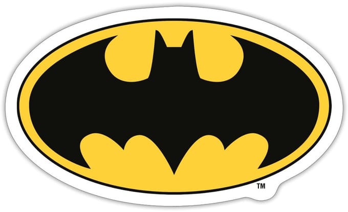 Batman Classic Logo Sticker Maat S (max. 10 x 10cm)