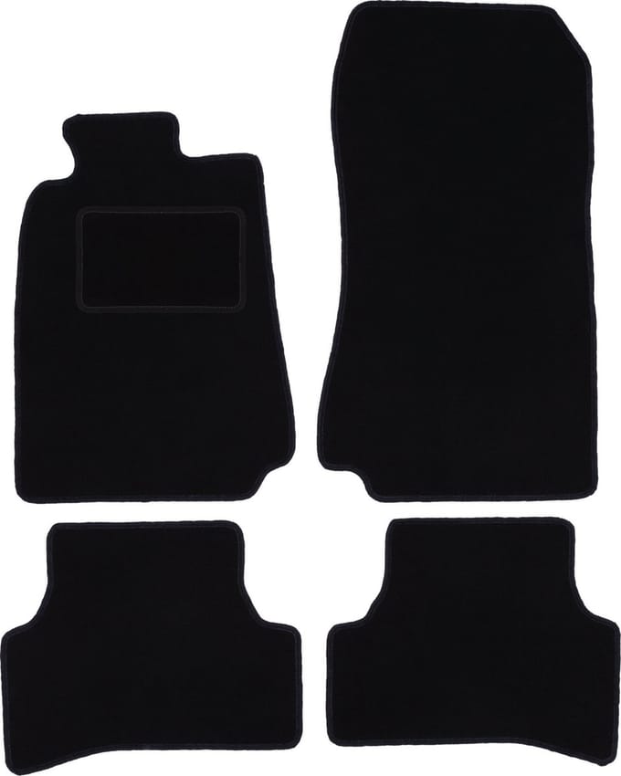 Zwarte veloursmatten voor: Mercedes CLK W208 coupé (1997-2003)