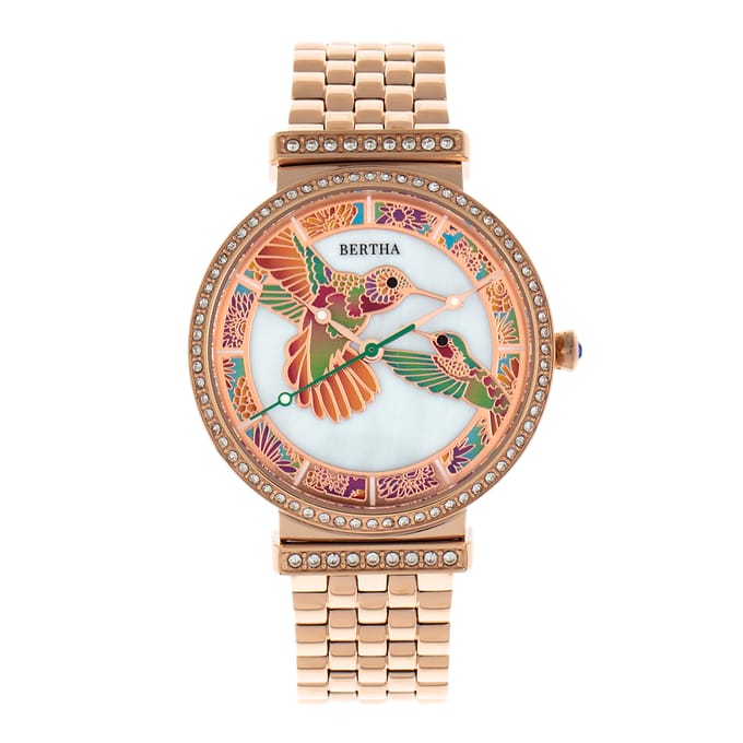 Bertha Emily parelmoer armbandhorloge