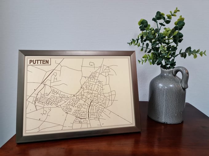 Decoratief Beeld - Houten Van Putten - Hout - Bekroned - Bruin - 21 X 30 Cm