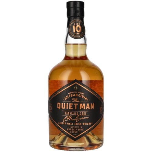 The Quiet Man Irish Whiskey The Quiet Man BARMAN'S CODE 10 Years Old MARSALA FINISHED 43% Vol. 0,7l