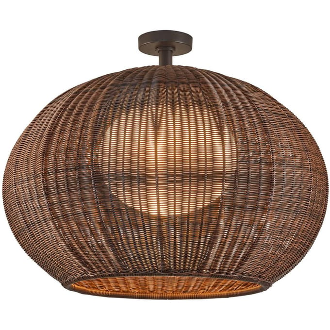 Bover LED buiten plafondlamp Garota, grafietbruin/bruin