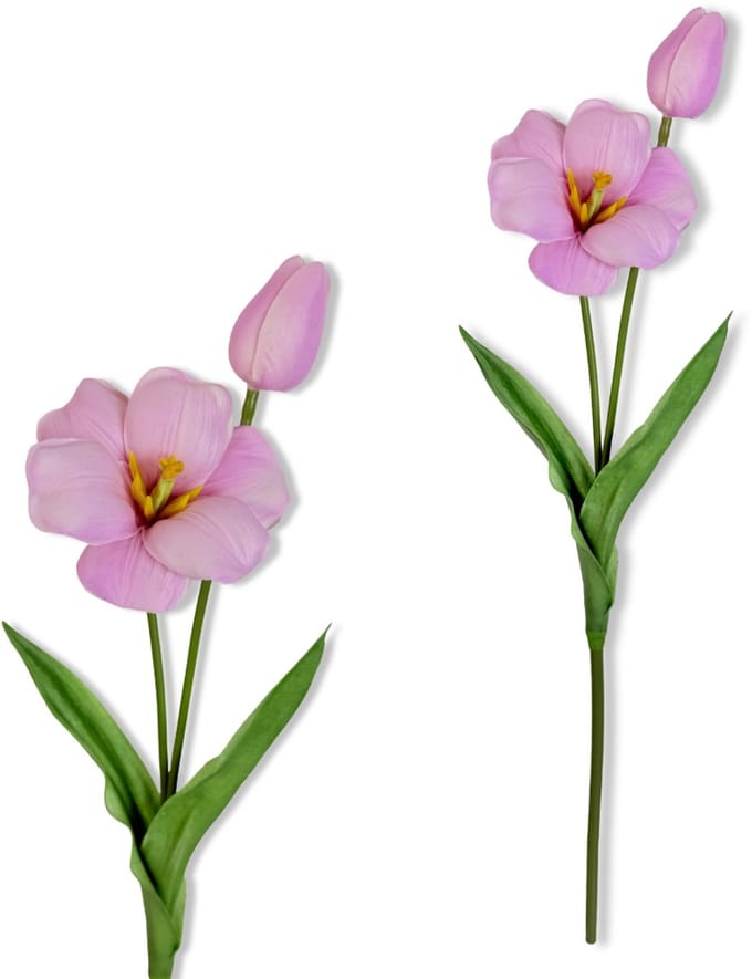 Inspiruj Tulipan Gałązka - Kunstbloem - Fiolet - 53 cm