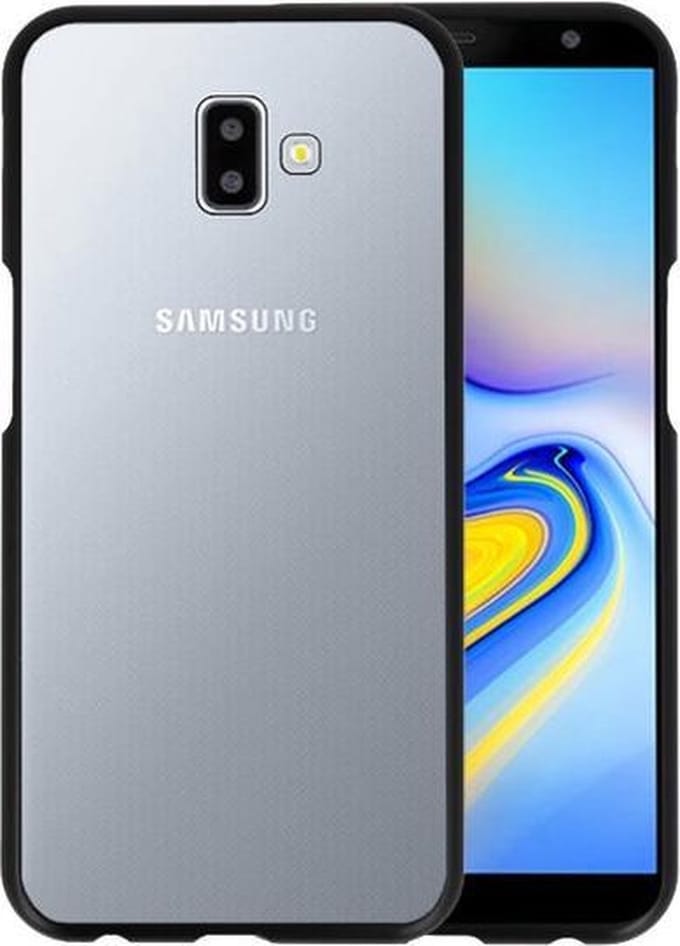 Magnetic Back Cover voor Samsung Galaxy J6 Plus Zwart - Transparant