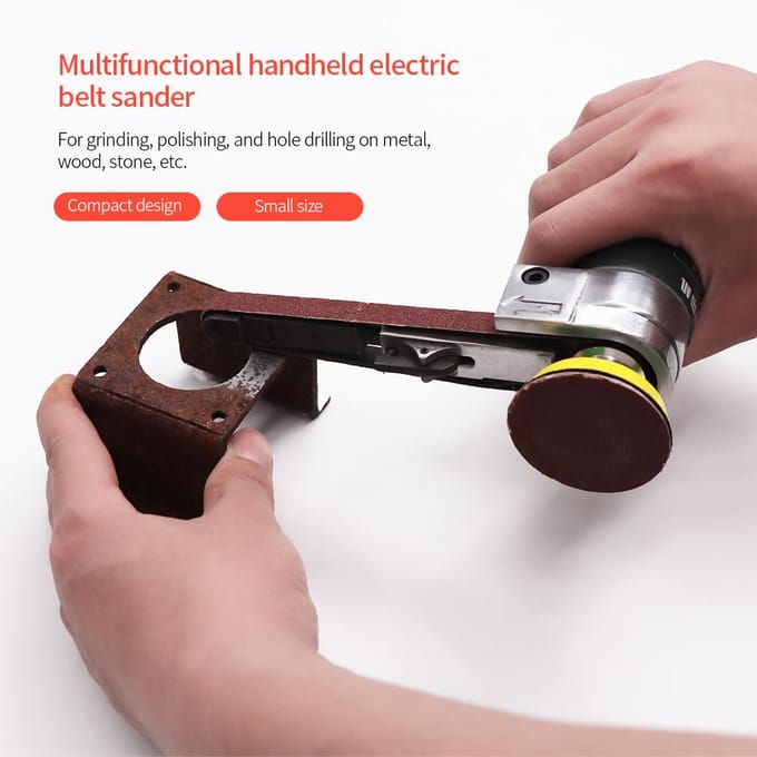 Elektrische bandschuurmachine Mini-bandschuurmachine Elektrische slijpmachine Kleine slijpmachine Handbediende elektrische US Plug