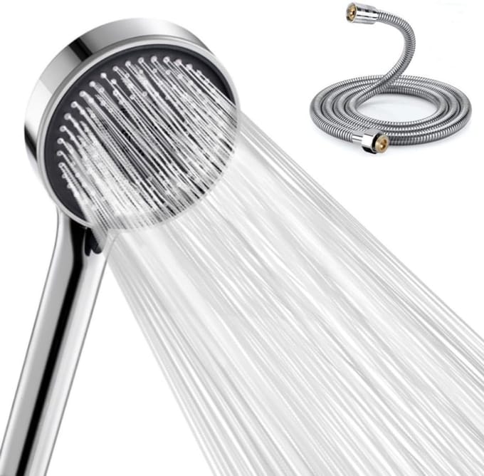 White-Label® Douchekop met Slang - Doucheset - Waterbesparend - Zilver