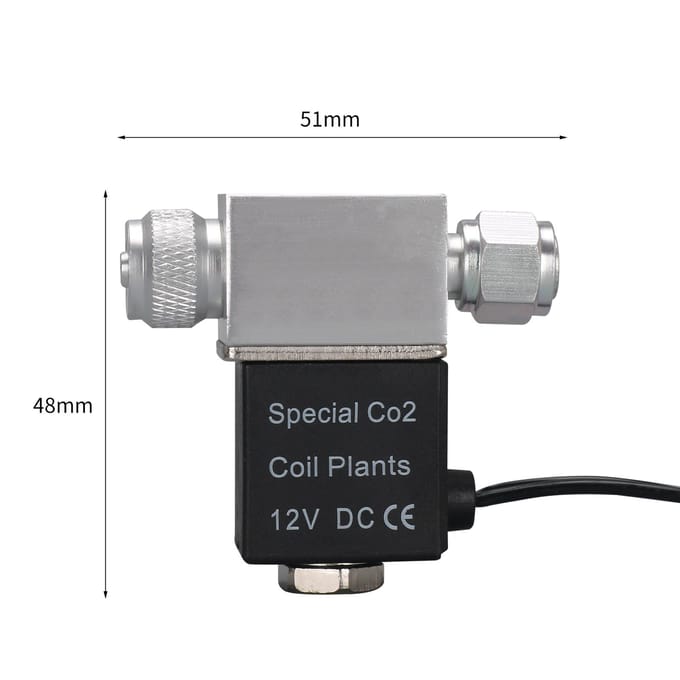 DC 12V Gebruik een elektrisch circuit voor CO2-regulatie-valvola single head-US plug gray