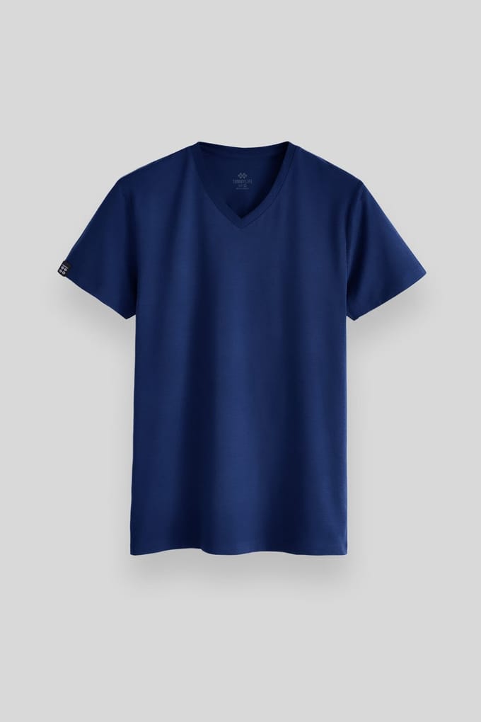 Heren V-hals Korte Mouwen T-Shirt