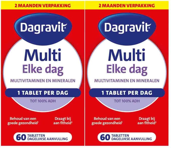 Dagravit Multi Elke Dag - 2 x 60 tabletten - Voordeelverpakking