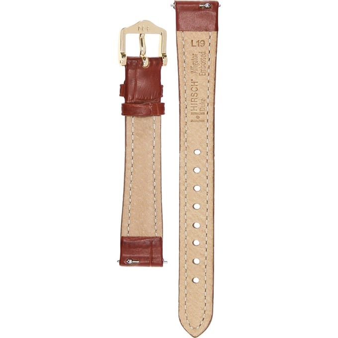 Hirsch Horlogeband -  Duke Goudbruin - Leer - 14mm