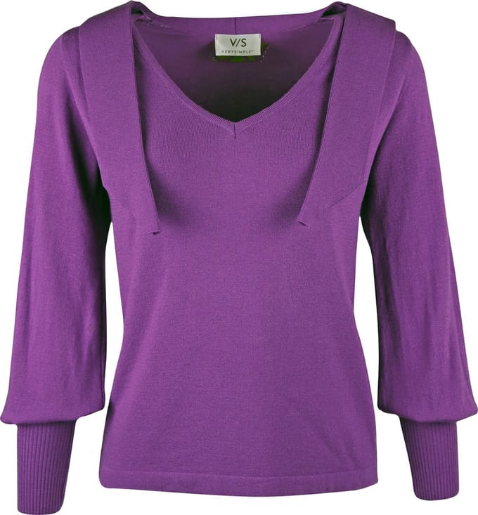 Verysimple • paarse trui met linten • maat S