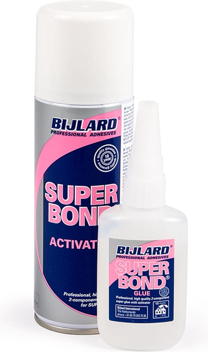 Rubbermagazijn - Secondelijm met activator - Superlijm - Verlijmt muurvast in 10 seconden