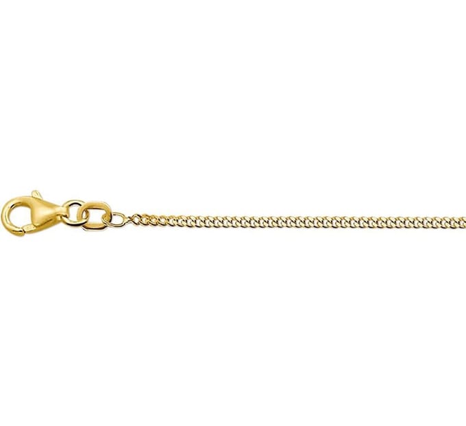 YO&NO -  Ketting - Goud - Gourmet -  1,6 mm - 80cm - 585 goud