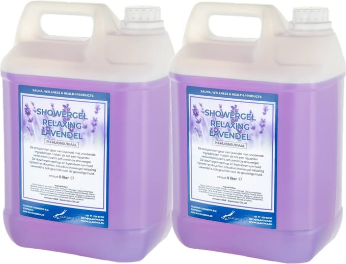 Claudius Douchegel Relaxing Lavendel 5 liter - set van 2 stuks - Showergel