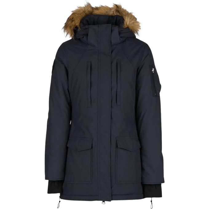Horze Brooke Lang Parka Jack, dames, Dark Navy, 34