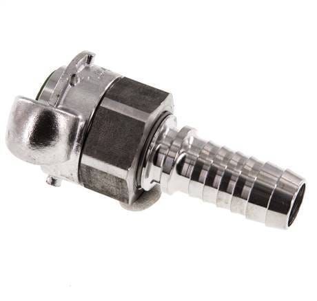 RVS DN 15 DIN 3238 Compressor Klauwkoppeling met 19 mm Slangpilaar