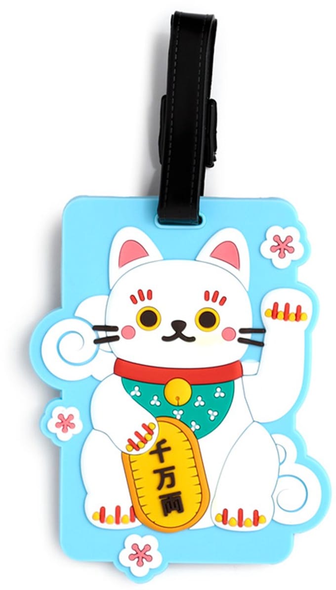 Puckator - Maneki Neko - gelukskat kofferlabel