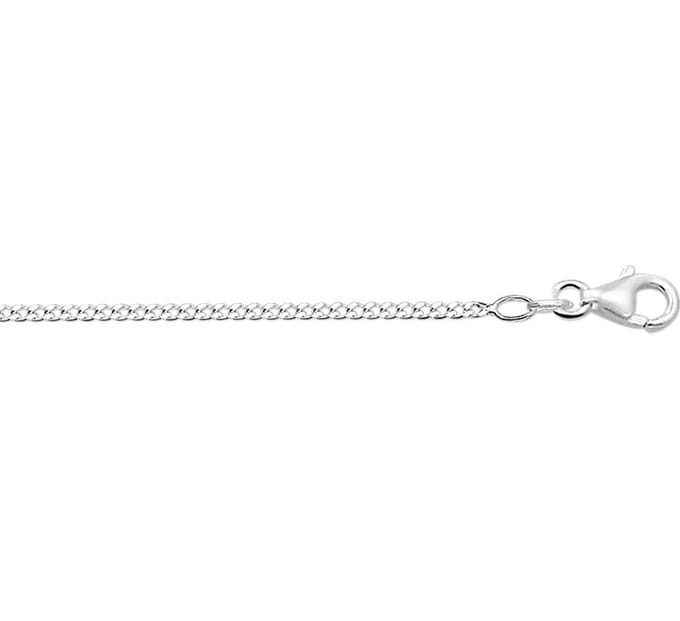 YO&NO -  Ketting - Witgoud - Gourmet -  1,8 mm - 60cm - 585 goud