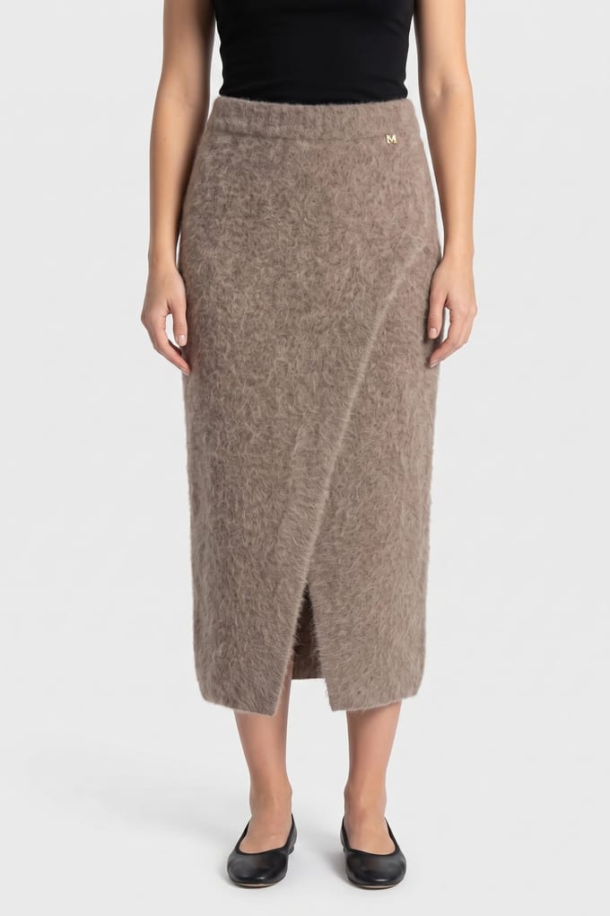 GUESS Agnes Pencil Skirt S Silk Taupe Multi Größe: S | Midiröcke Outlet | Damen | Schwarz