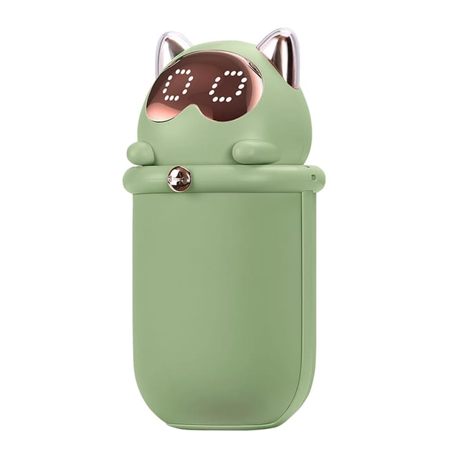 Mini 10000mAh elektrische handwarmer P-ower B-ank 2 instelbare verwarmingsniveaus/ LED-schermweergave/ 6 groen