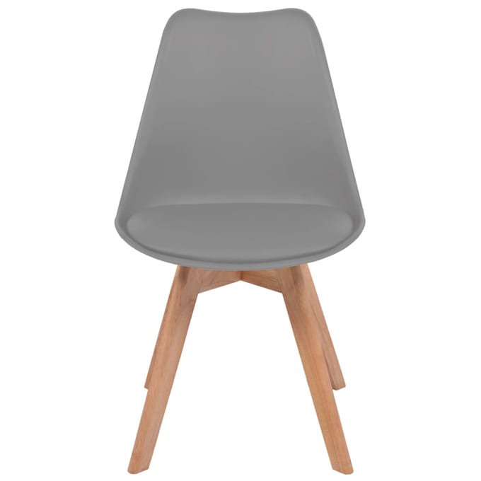 vidaXL Eetkamerstoelen 6 st kunststof grijs