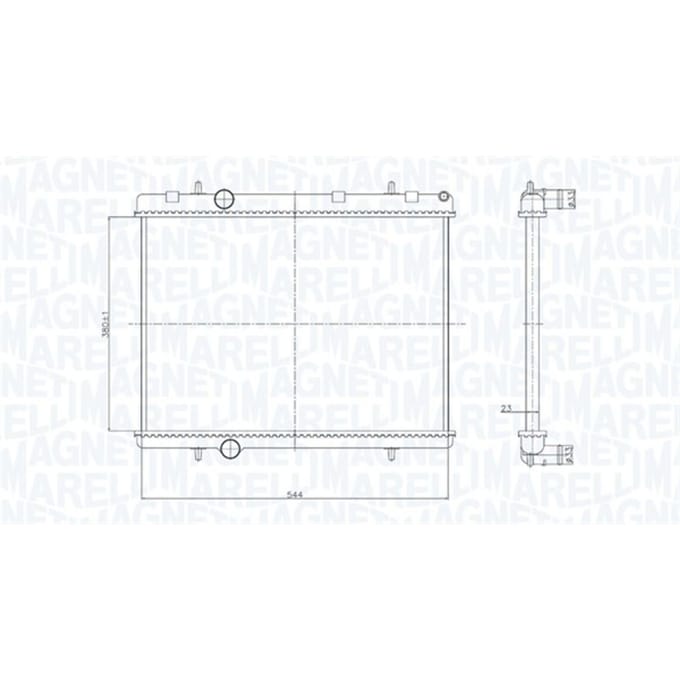 Radiator, motorkoeling MAGNETI MARELLI 350213167800