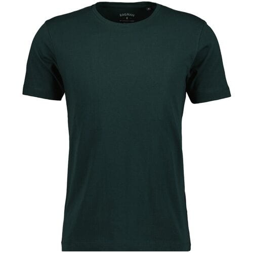 Ragman T-Shirt Uni Cotton Jersey Make My Day Shirt Donker Groen / male