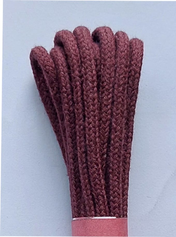 Strickers Veter - Bordeaux - Dun Rond - Lengte 120 cm - Dikte 2,5 mm - Schoenveter