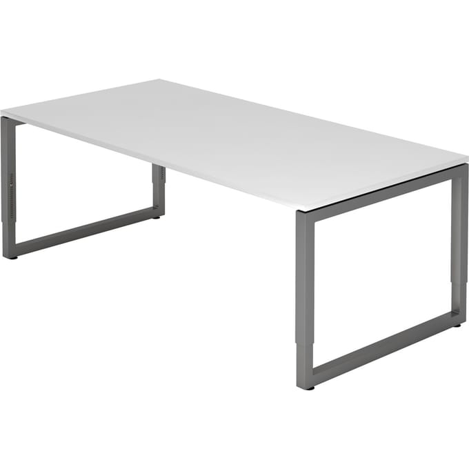 REGO 2E G | Bureau - 200 x 100 Tafelhoogte I In hoogte verstelbaar Wit/Grafiet
