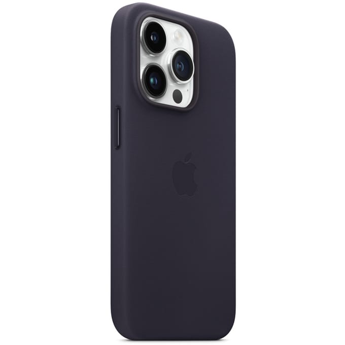 Leather Backcover MagSafe voor de Apple iPhone 14 Pro - Ink