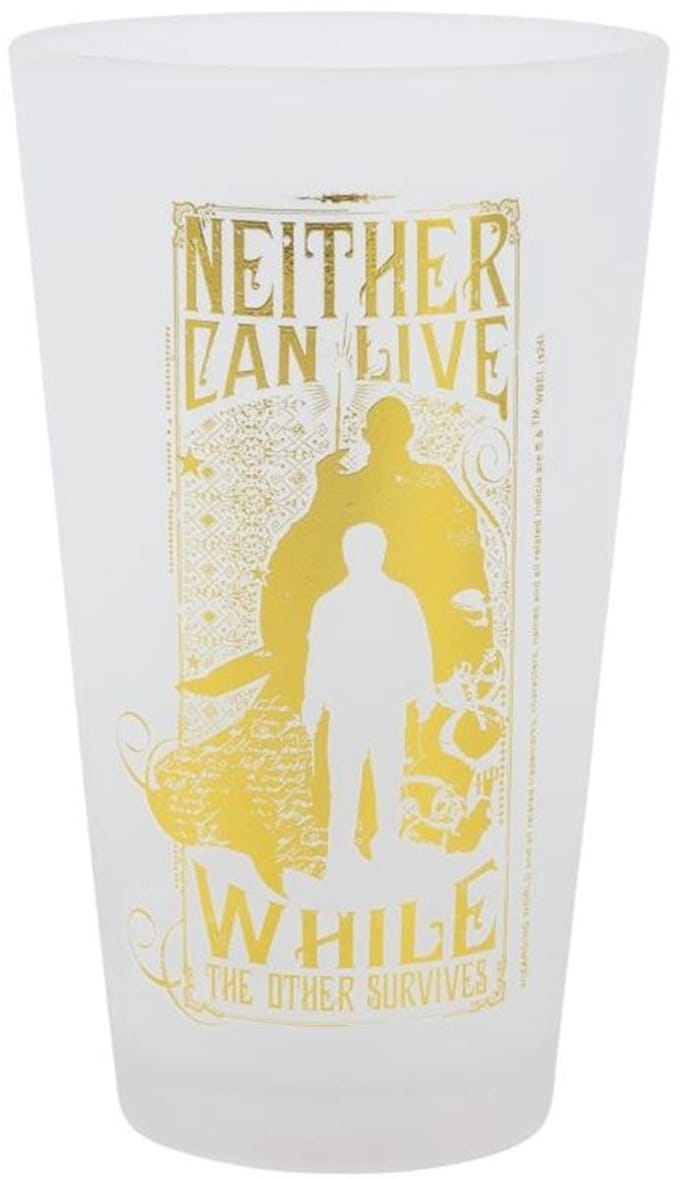 Harry Potter, Set van 2 Glazen 490ml Collectie Golden Magic Elegant Mat Design, Transparant