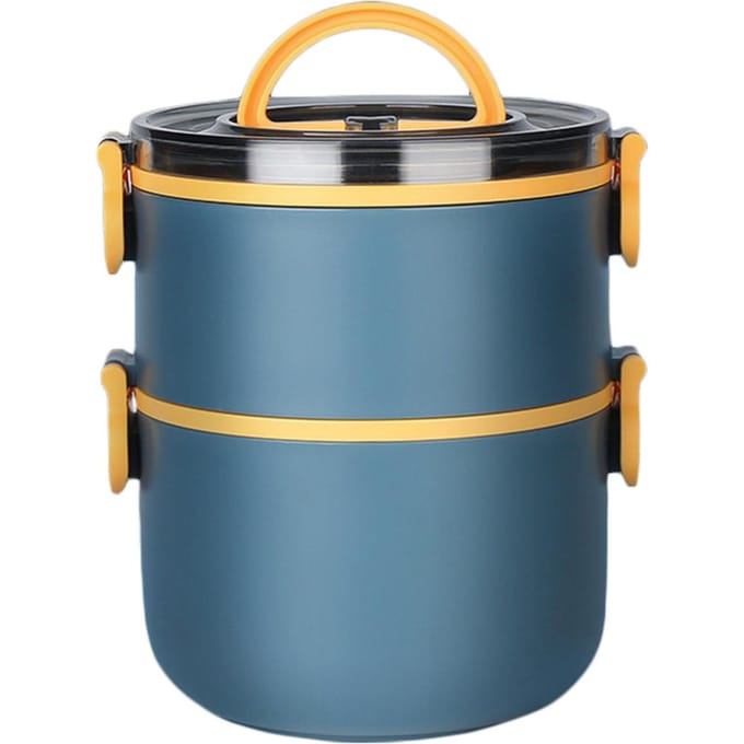Boîte à bento portable de grande capacité, conteneur à déjeuner étanche pour l'école et le bureau gray