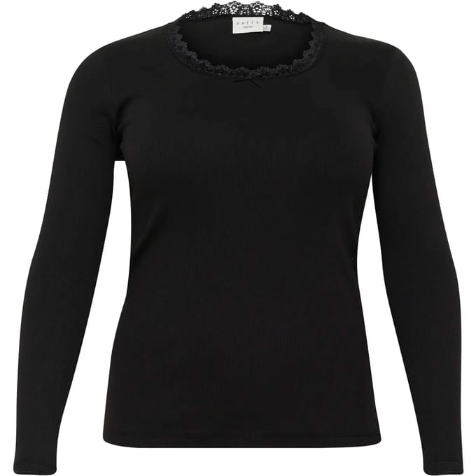 Dames-T-shirt met lange mouwen KAFFE Curve Britt